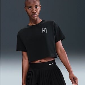 Nike Court Tennis Black Crop Top